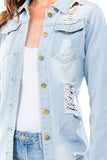 Cut in back DENIM JACKET