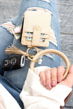 Key Ring Wallet Bracelet ID Zip Up