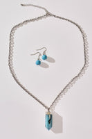 BLUE STONE NECKLACE SET