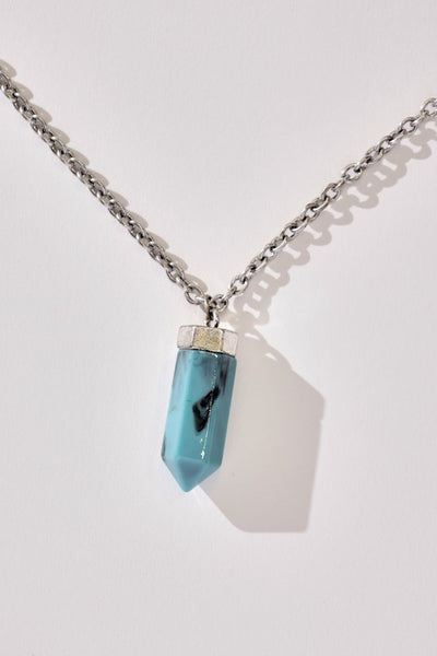 BLUE STONE NECKLACE SET