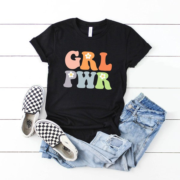 Girl Power Flowers Youth Short Sleeve Tee