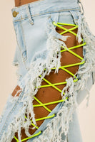 DENIM JEANS MULTI CUT