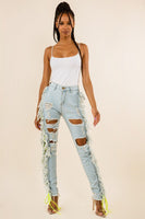 DENIM JEANS MULTI CUT