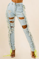 DENIM JEANS MULTI CUT