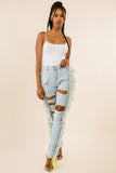 DENIM JEANS MULTI CUT