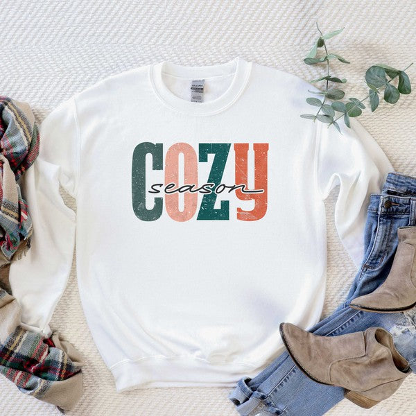 Retro Cozy Season Colorful Graphic Sweatshirt