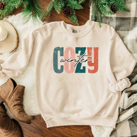 Retro Cozy Winter Colorful Graphic Sweatshirt