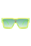 Square Oversize Retro Modern Fashion Sunglasses