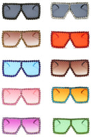 Women Square Oversize Rhinestone Sunglasses