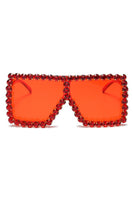 Women Square Oversize Rhinestone Sunglasses