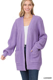Low Gauge Waffle Open Cardigan Sweater