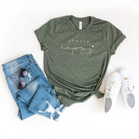 Choose Happy Heart Short Sleeve Graphic Tee