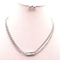 MULTI CHAIN STONE PENDANT NECKLACE