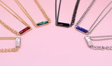 MULTI CHAIN STONE PENDANT NECKLACE