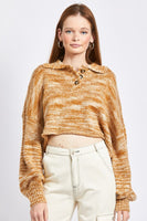 LONG SLEEVE COLLARED SWEATER