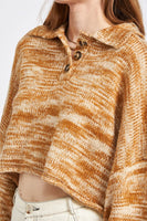 LONG SLEEVE COLLARED SWEATER