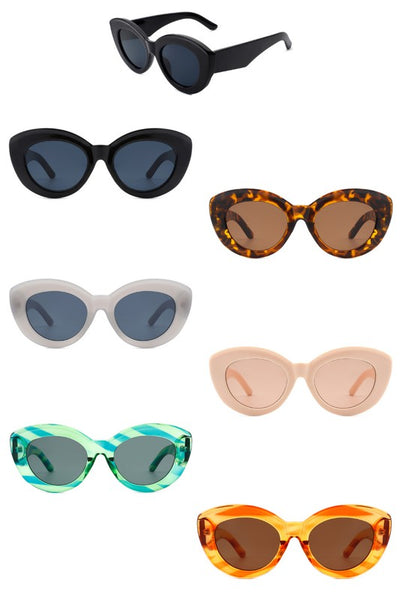 Retro Round Fashion Women Cat Eye Sunglasses