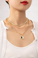 Three row herringbone chain choker and Yin Yang