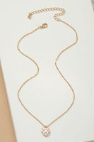Checker heart pendant necklace