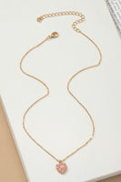 Checker heart pendant necklace