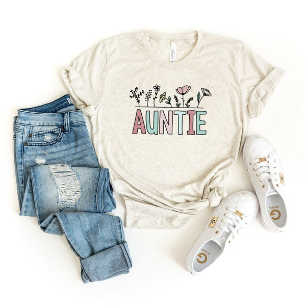 Auntie Flowers Short Sleeve Graphic Tee