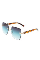 Oversize Rimless Square Fashion Sunglasses