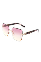 Oversize Rimless Square Fashion Sunglasses