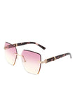 Oversize Rimless Square Fashion Sunglasses