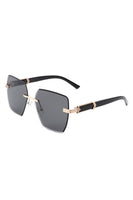 Oversize Rimless Square Fashion Sunglasses