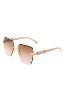 Oversize Rimless Square Fashion Sunglasses