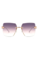 Oversize Rimless Square Fashion Sunglasses