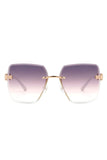 Oversize Rimless Square Fashion Sunglasses