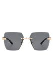 Oversize Rimless Square Fashion Sunglasses
