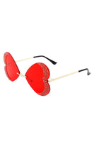 Rimless Butterfly Tinted Fashion Women Sunglasses
