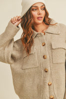 Rib Knit Shirt Cardigan