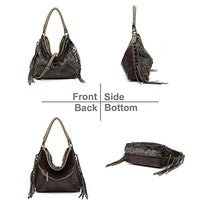 Oversize Hobo Bag for Women Fringe Fur purse