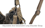 Oversize Hobo Bag for Women Fringe Fur purse