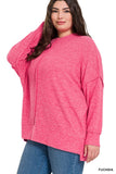 Plus Brushed Melange Hacci Oversized Sweater