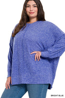 Plus Brushed Melange Hacci Oversized Sweater