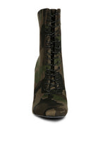 WYNDHAM Lace Up Leather Ankle Boots