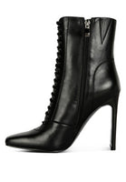 WYNDHAM Lace Up Leather Ankle Boots