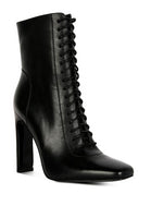 WYNDHAM Lace Up Leather Ankle Boots