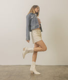 Oasis Society Millie - Fringe Framed Bootie