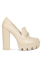 Corinne Chain Embellished Chunky Loafers