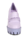 Corinne Chain Embellished Chunky Loafers