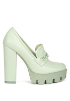 Corinne Chain Embellished Chunky Loafers