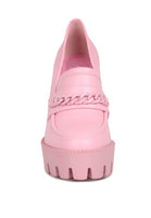 Corinne Chain Embellished Chunky Loafers