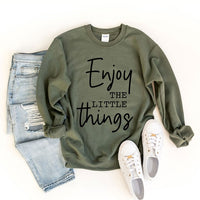 Enjoy The Little Things Script Graphic Sweatshirt