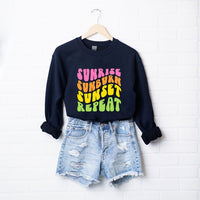 Sunrise Sunburn Sunset Graphic Sweatshirt