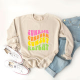 Sunrise Sunburn Sunset Graphic Sweatshirt